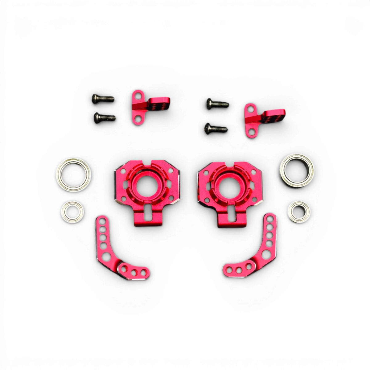 Moyeu arrière en aluminium SR Series de RhinoRacing, montage pour vélo, finition noire et détails techniques visibles.