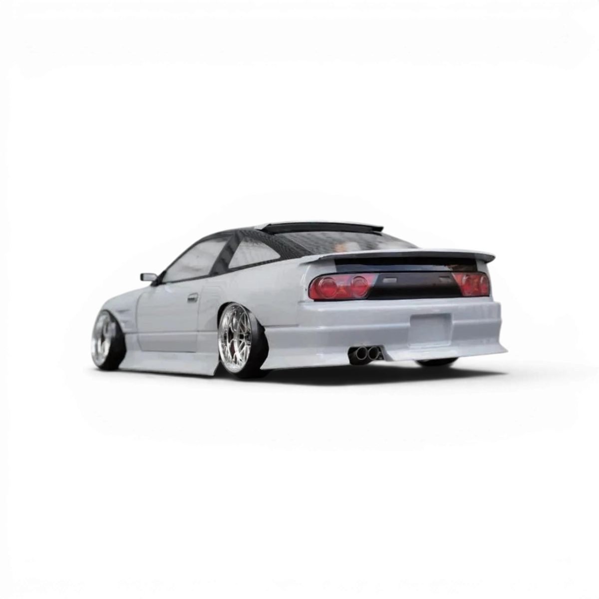 Carrosserie Nissan 180SX DMAX de la marque Addiction RC Design, vue de face avec détails de la finition.