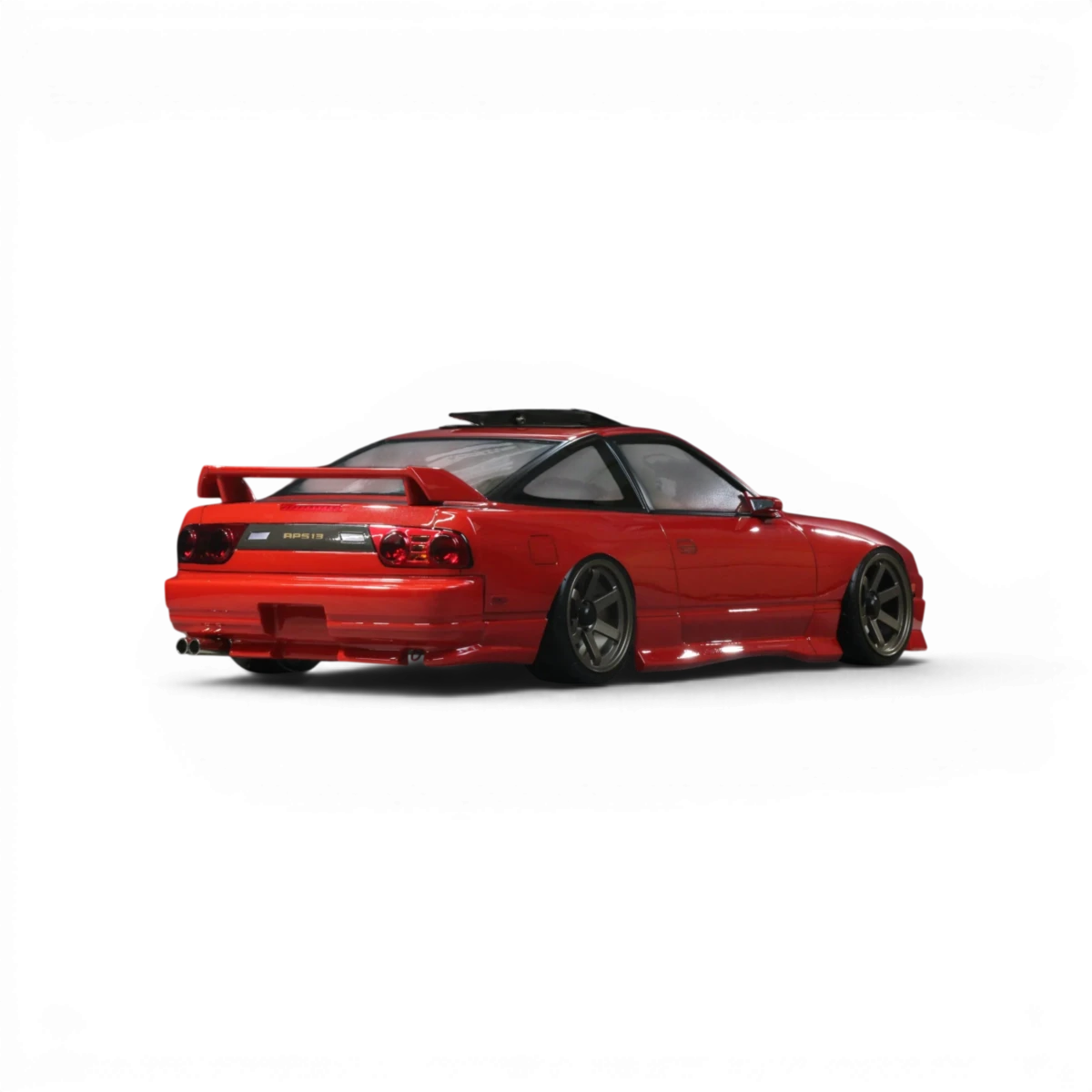 Carrosserie Nissan 180SX RPS13 Kouki Tohoku Style pour radiocommande Pandora RC, détail de la carrosserie en plastique.