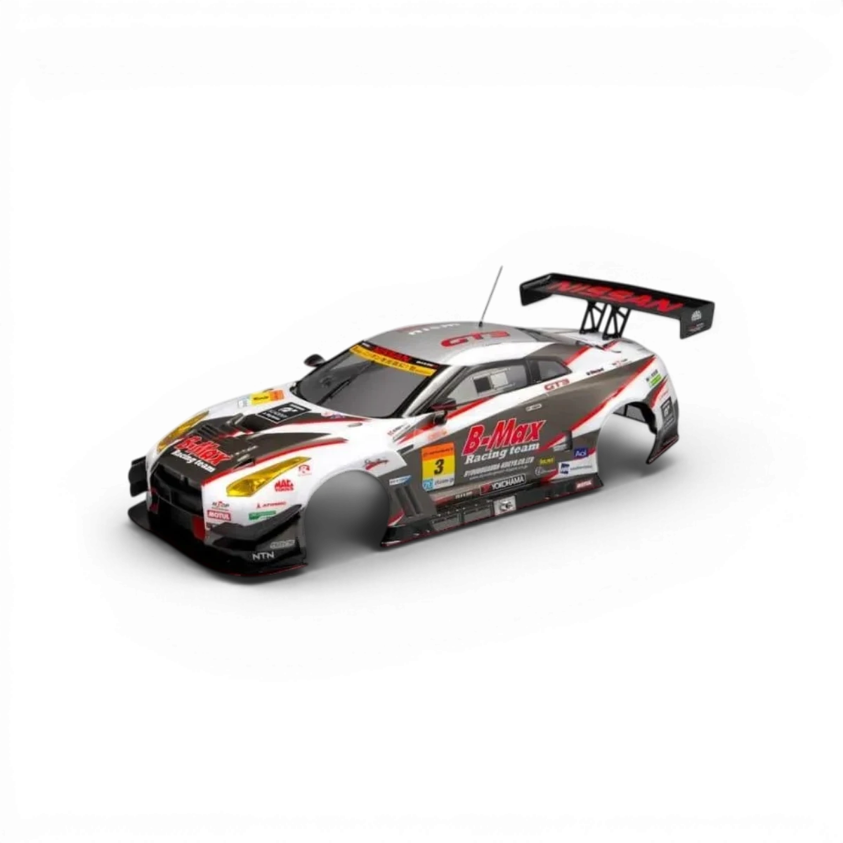 Carrosserie Nissan B-MAX NDDP GT-R Killer Body, finition détaillée, vue de face avec éléments de design distinctifs.