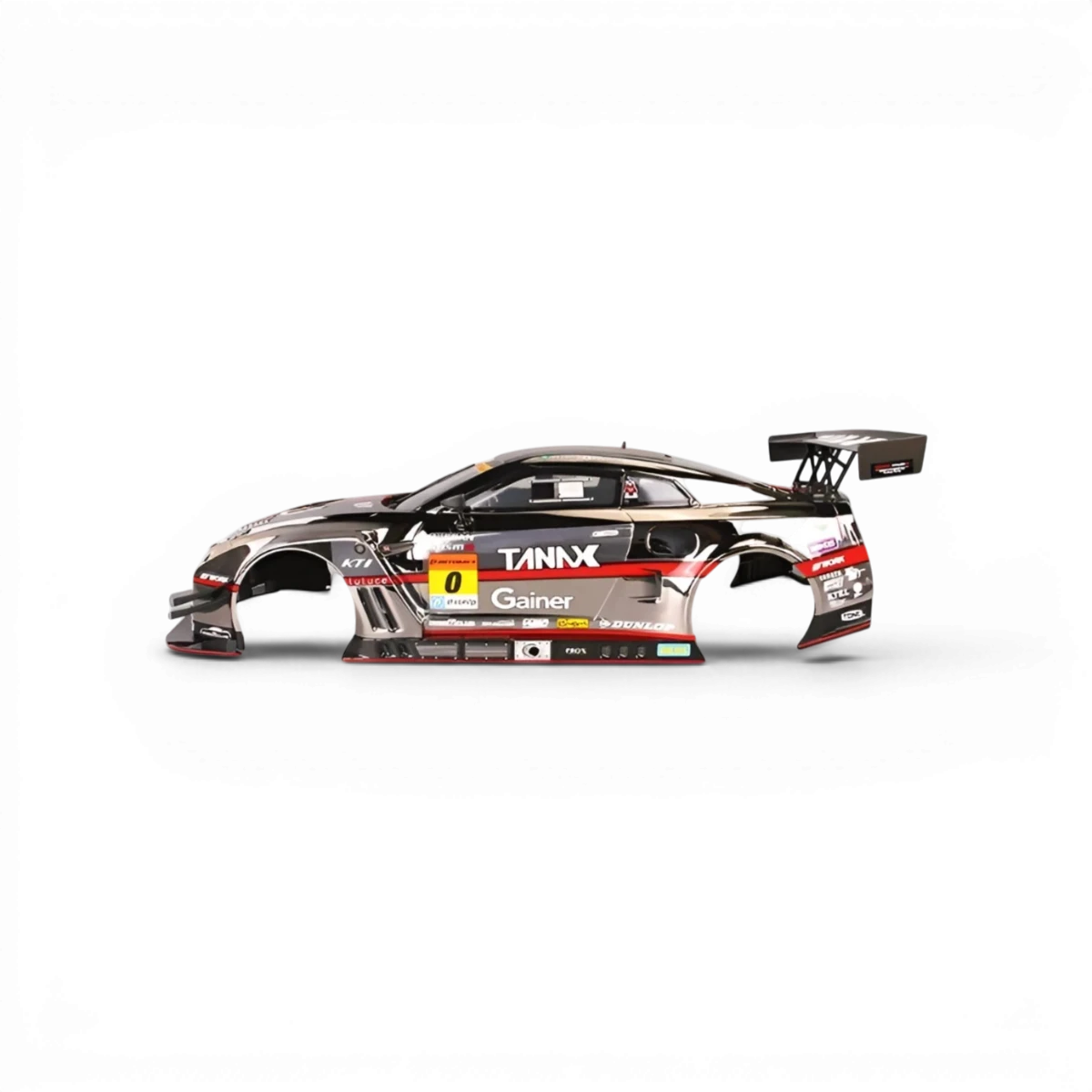 Carrosserie Nissan Gainer Tanax GT-R Nismo (R35) peinte, modèle de voiture de la marque Killer Body, vue détaillée.