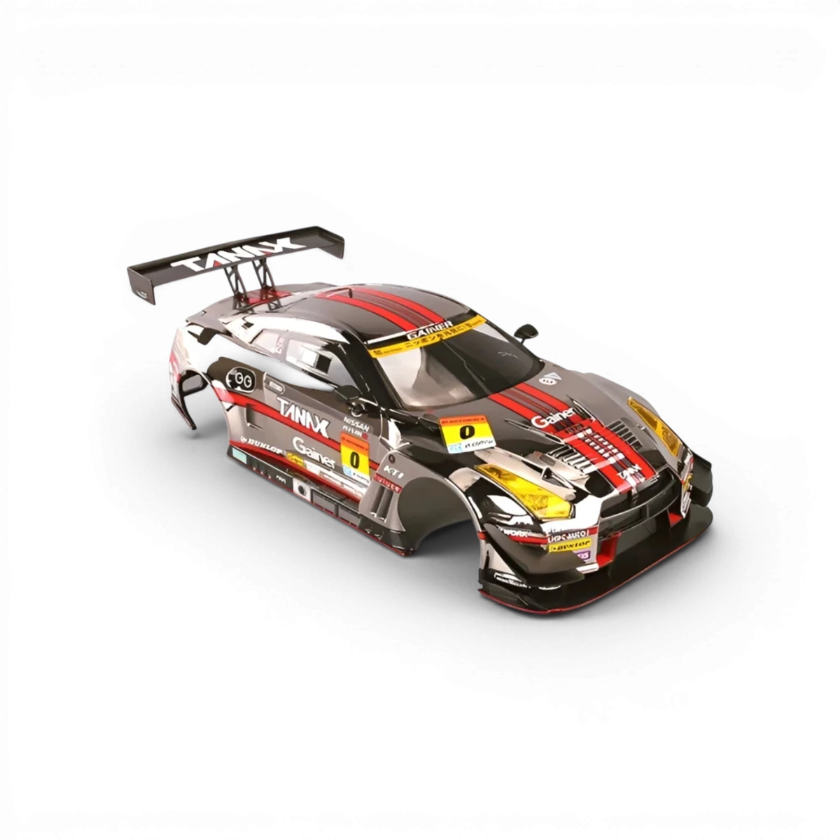 Carrosserie Nissan Gainer Tanax GT-R Nismo R35 peinte, modèle Killer Body, vue détaillée du véhicule.