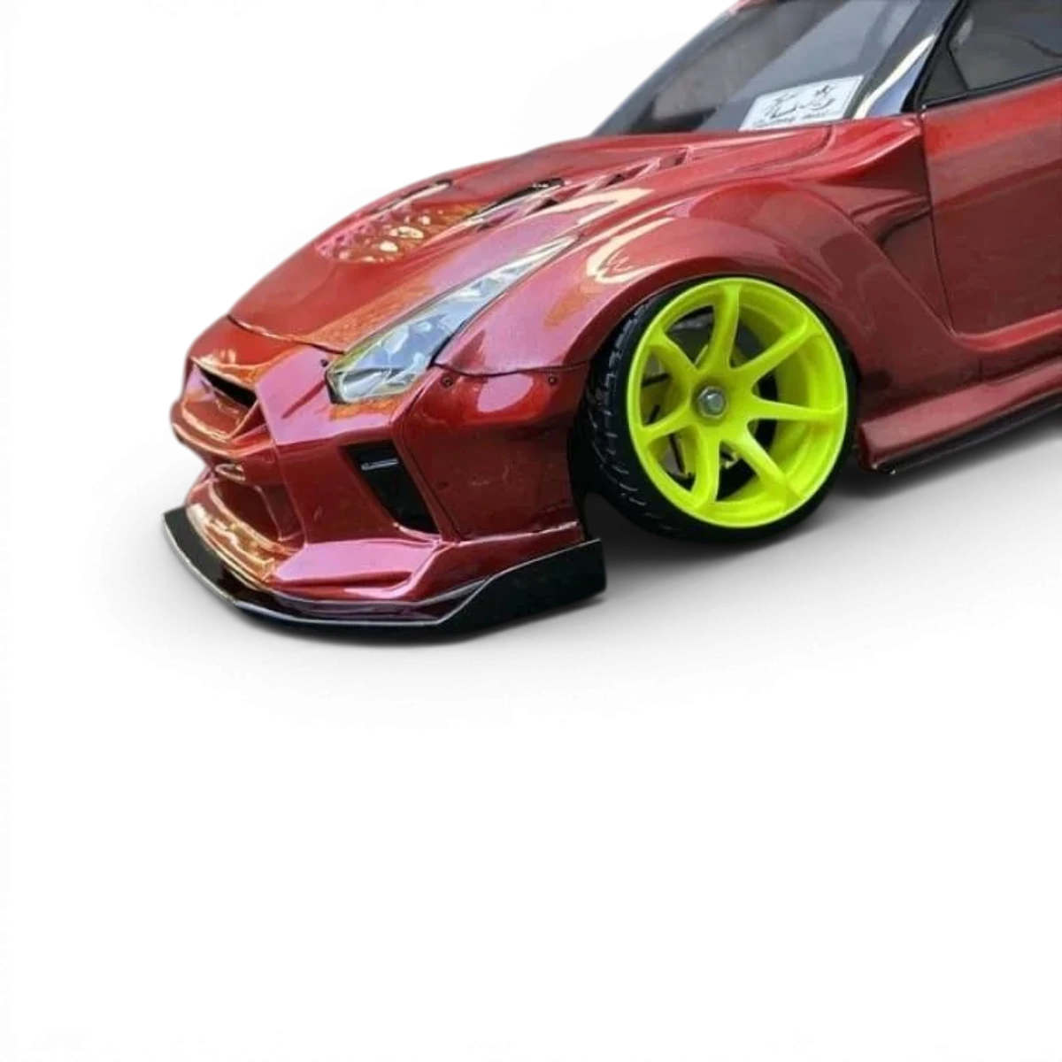 Carrosserie Nissan GTR R35 BLS Pandora RC, détails réalistes et finition soignée, modèle réduit de voiture de course.