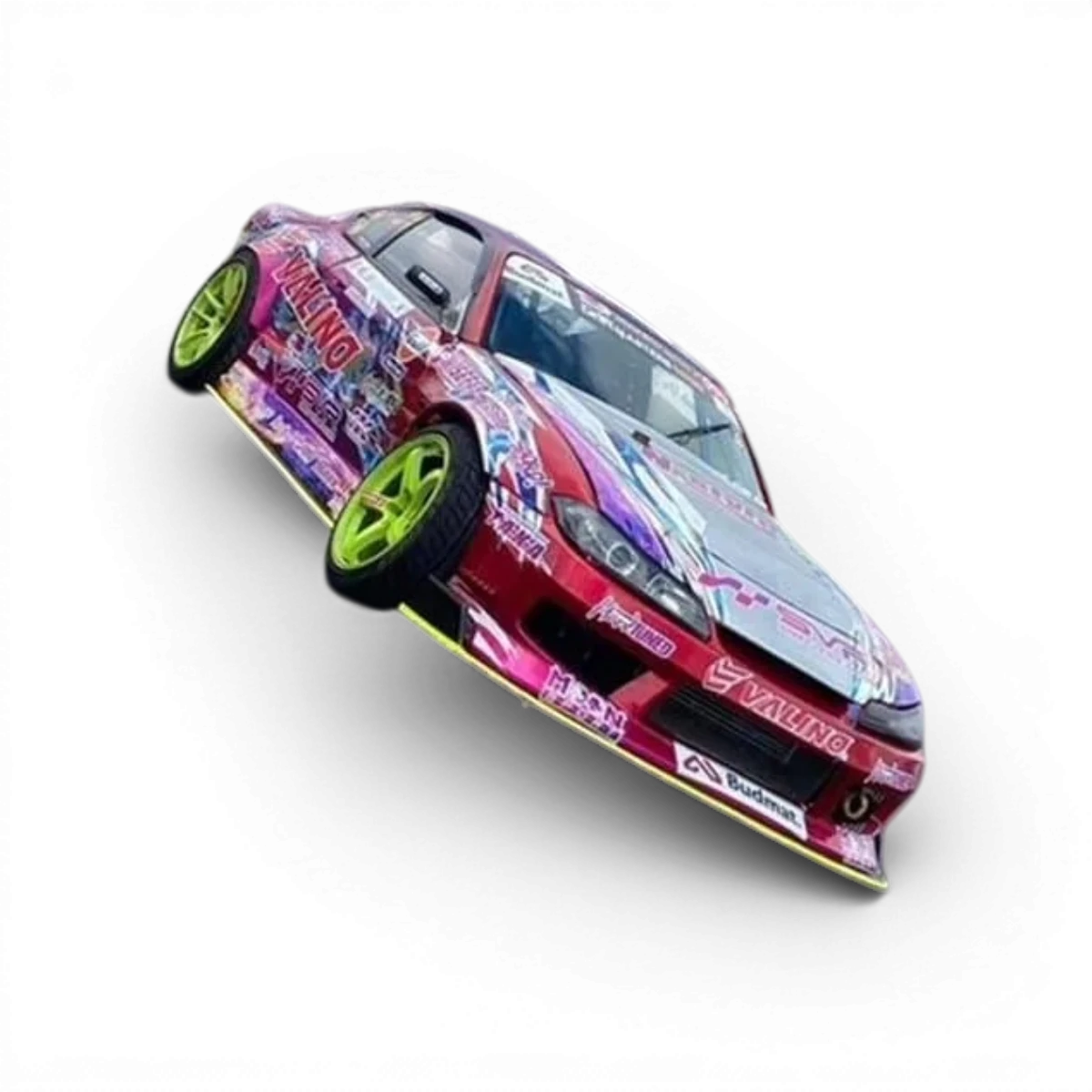 Carrosserie Nissan S15 Silvia 2023 Naoki Nakamura Team Spirit violette, design RC Addiction pour voiture télécommandée