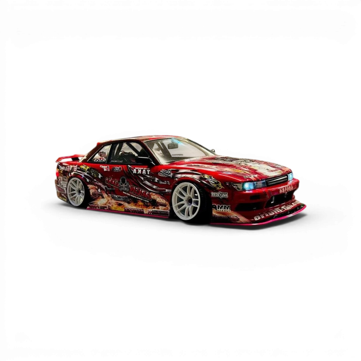 Carrosserie Nissan Silvia S13 par Addiction RC Design avec décoration animal, finition détaillée et design réaliste.