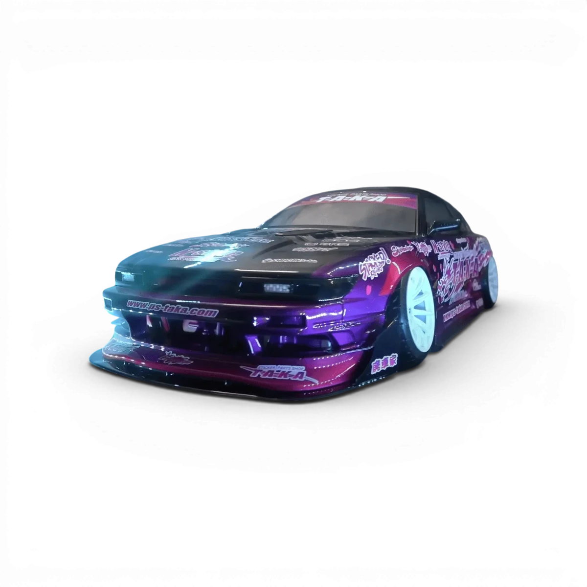Carrosserie Nissan Silvia S13 Origin Lab Fujio 2023 de Addiction RC Design, vue détaillée sur l'image.