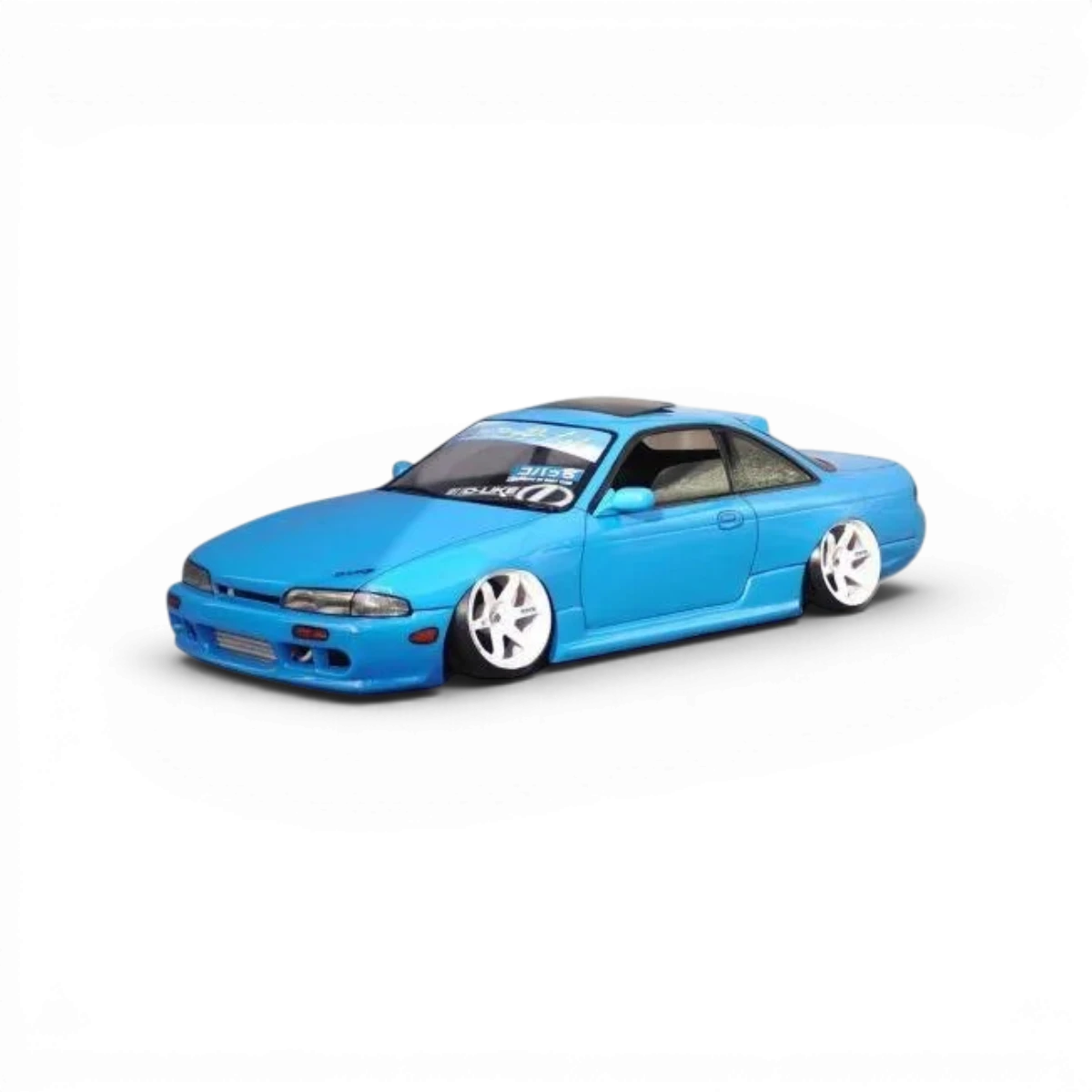 Carrosserie Nissan Silvia S14 D'like, modèle DL084, vue de face avec détails de la structure en métal.