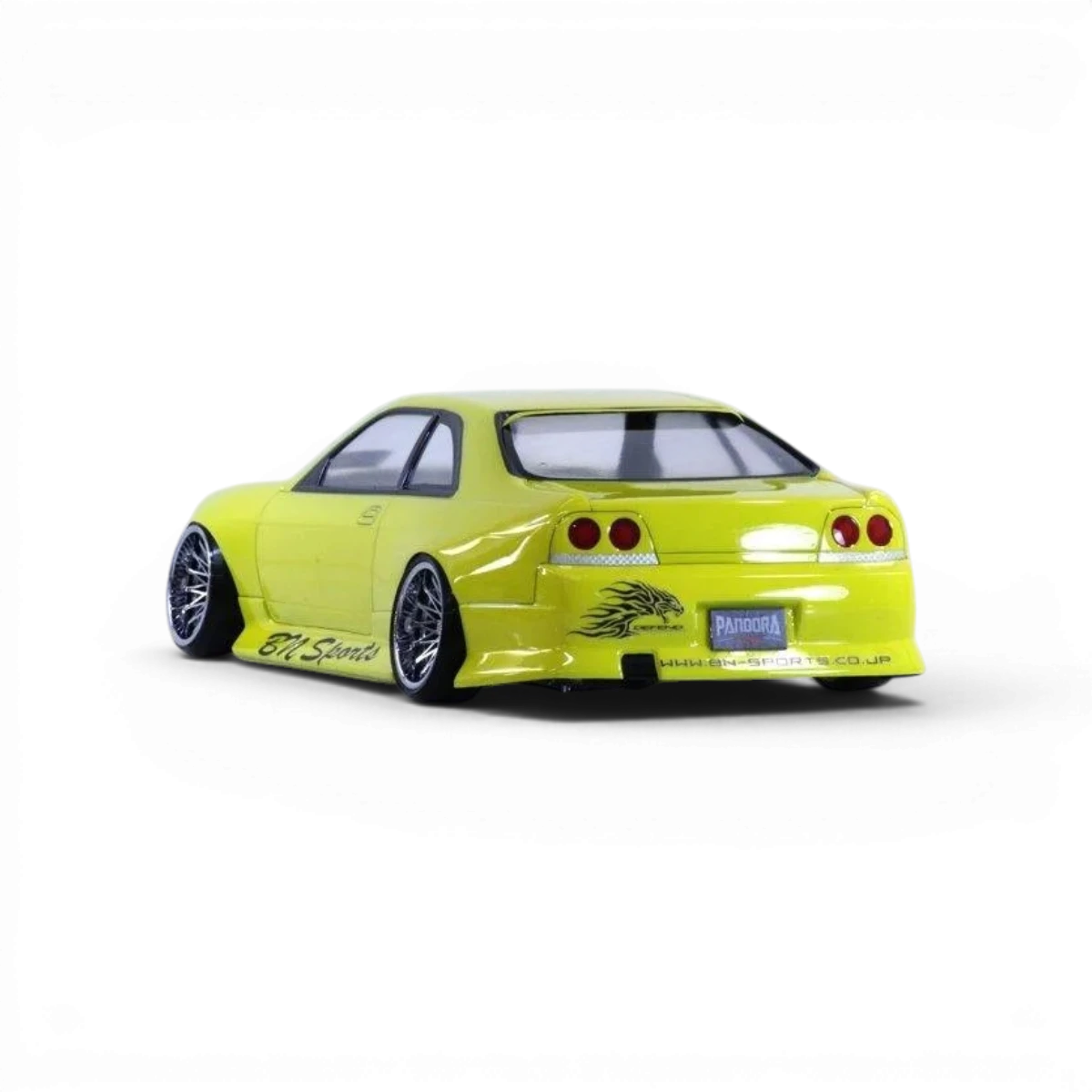 Carrosserie Nissan Skyline R33 BN Sports de Pandora RC, détail de la carrosserie en plastique pour voiture RC.