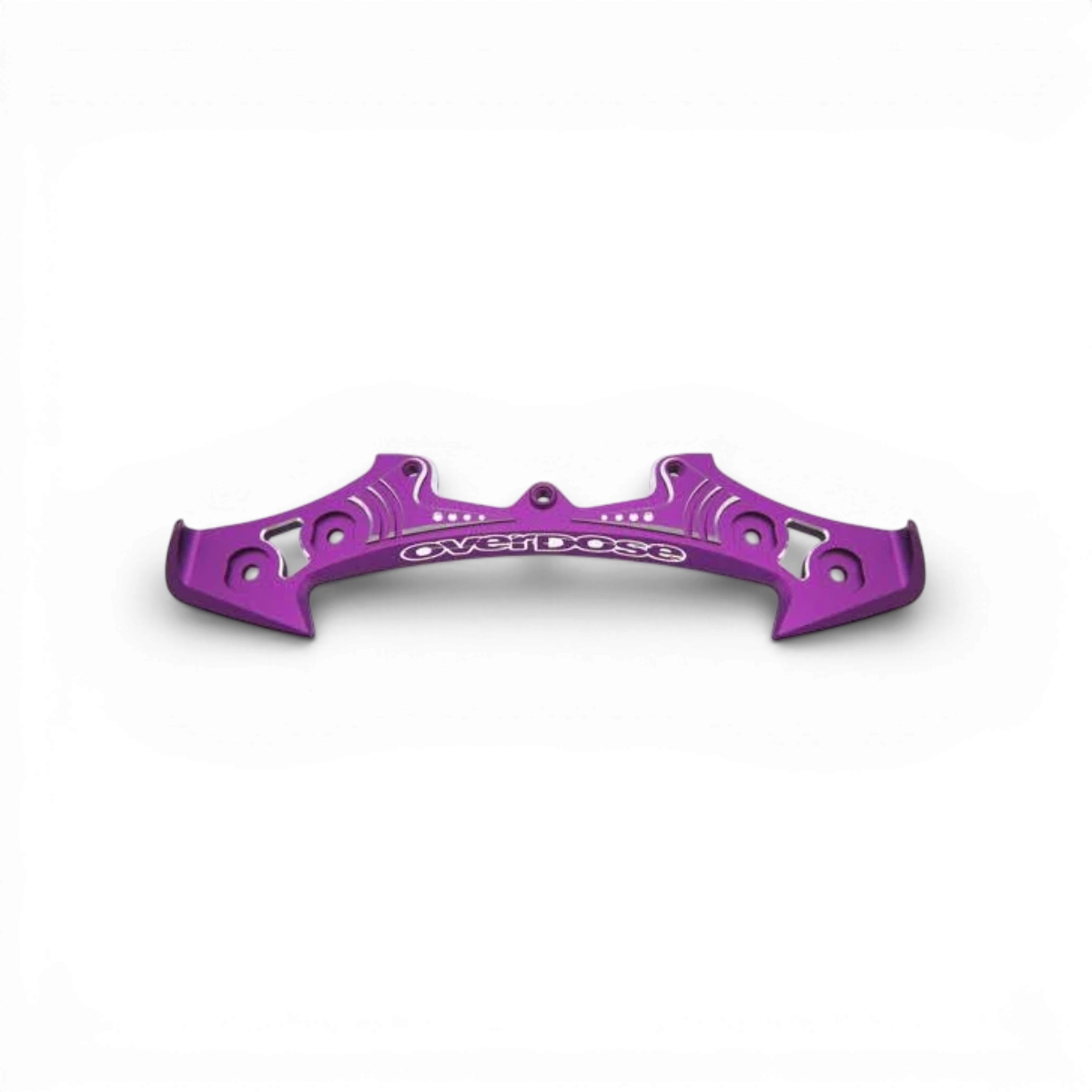 Pare-choc Type-2 en aluminium violet pour pièces détachées, conçu par Overdose, visible dans cette image.