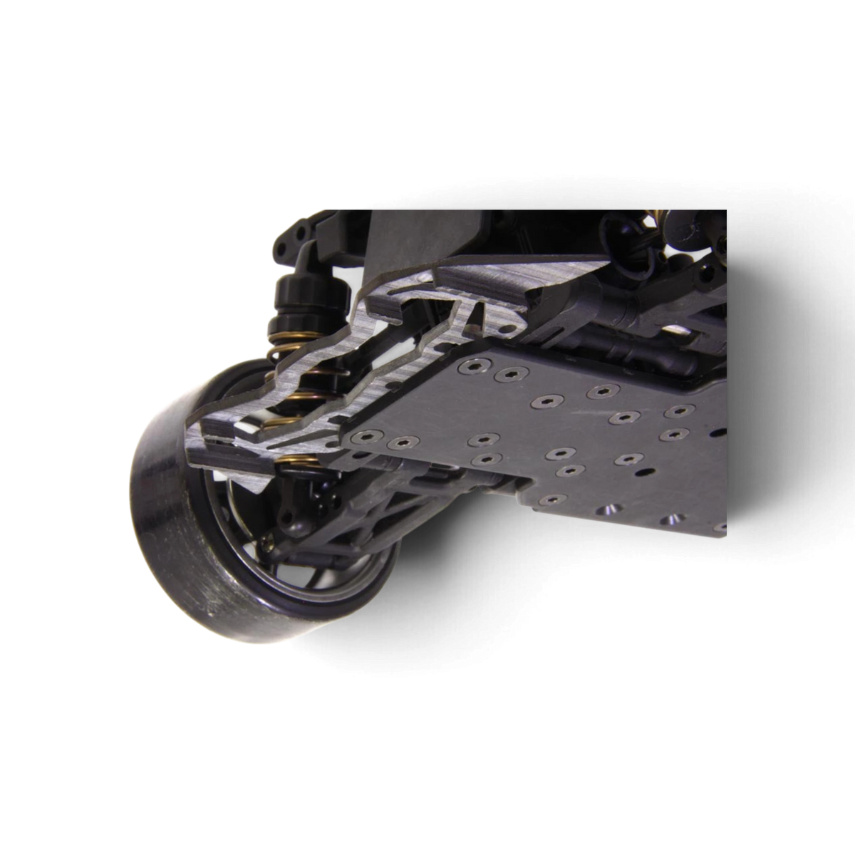 Pare-chocs en carbone Sleek mat avec ailettes de la marque HIKOtech, pièce détachée pour voiture, finition élégante et aerodynamique.