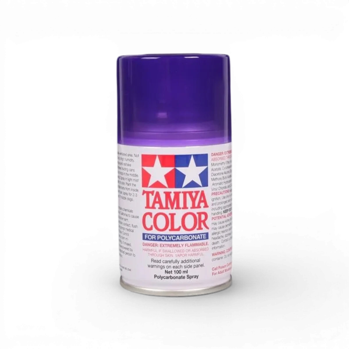 Peinture Lexan PS45 violet translucide de Tamiya, peinture pour carrosserie en plastique, aspect brillant et translucide.