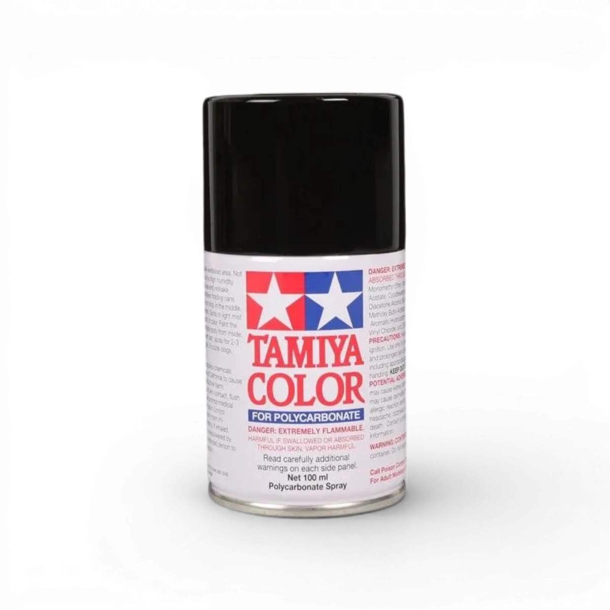 Peinture Lexan noire PS5 de Tamiya, peinture pour carrosserie de voiture radiocommandée, finition lisse et durable.