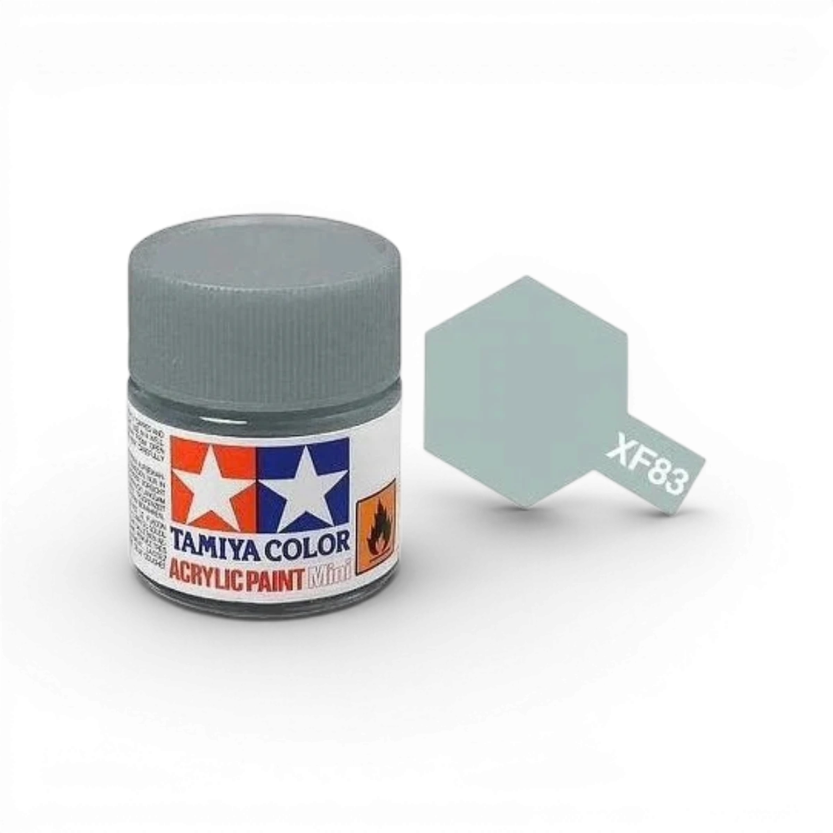 Peinture Tamiya XF83 Gris Mer Moyen RAF Mat pour modèles réduits, pot de peinture en image.