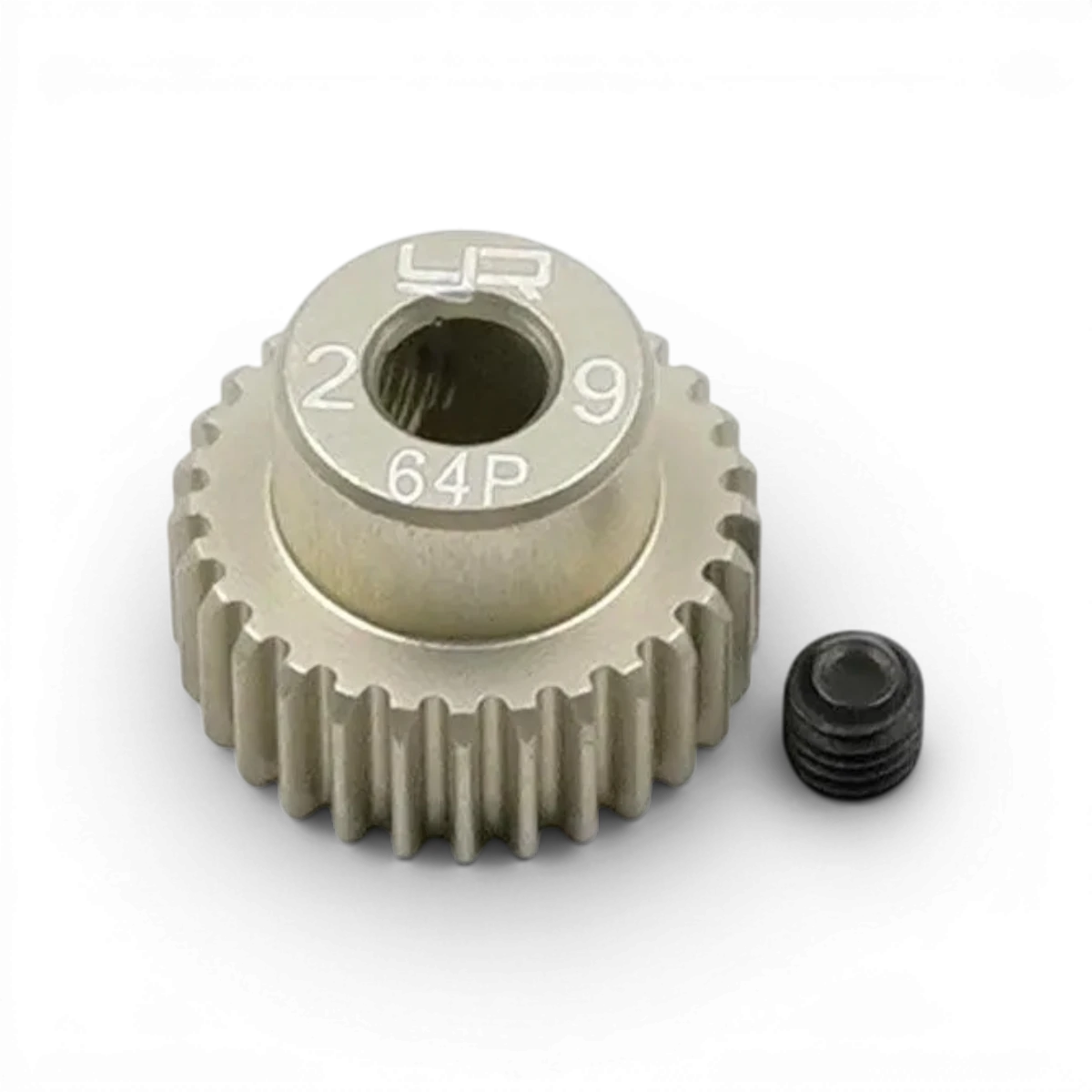 Pignon universel 1/10, 64dp, 29 dents, pour voiture RC, par Yeah Racing, en métal avec dents visibles.
