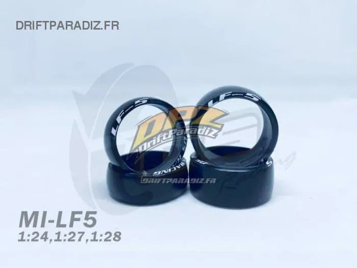 Pneus MiniZ LF-5 étroits de 8,5 mm, 4 pièces, pour voitures radiocommandées, fabriqués par DS Racing.