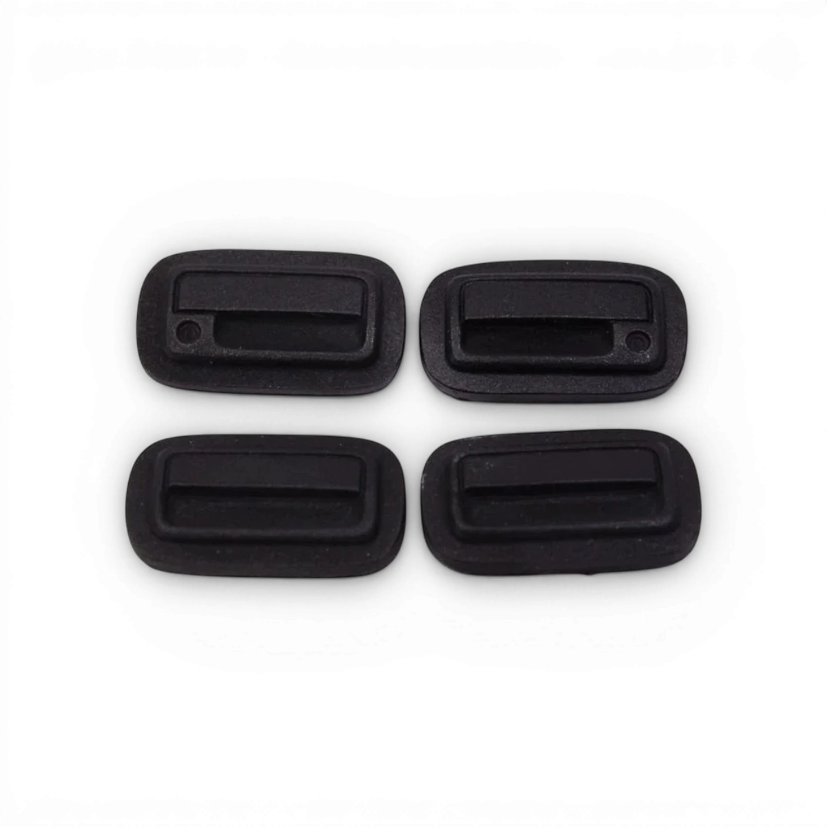 Poignée de porte personnalisée de la marque Src Sideways RC, vue de côté, en métal avec finition noire.