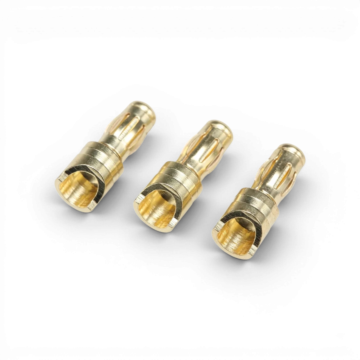 Prises mâles 3,5 mm pour moteur électronique Team Yokomo, connecteurs stables pour véhicules RC, image montrant les prises.