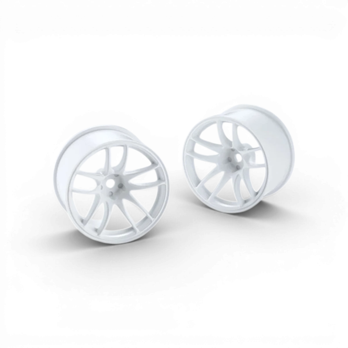 Roues Overdose R-SPEC WORK EMOTION CR Kiwami OFF+9 blanches, 30mm, vue de face avec design élégant.