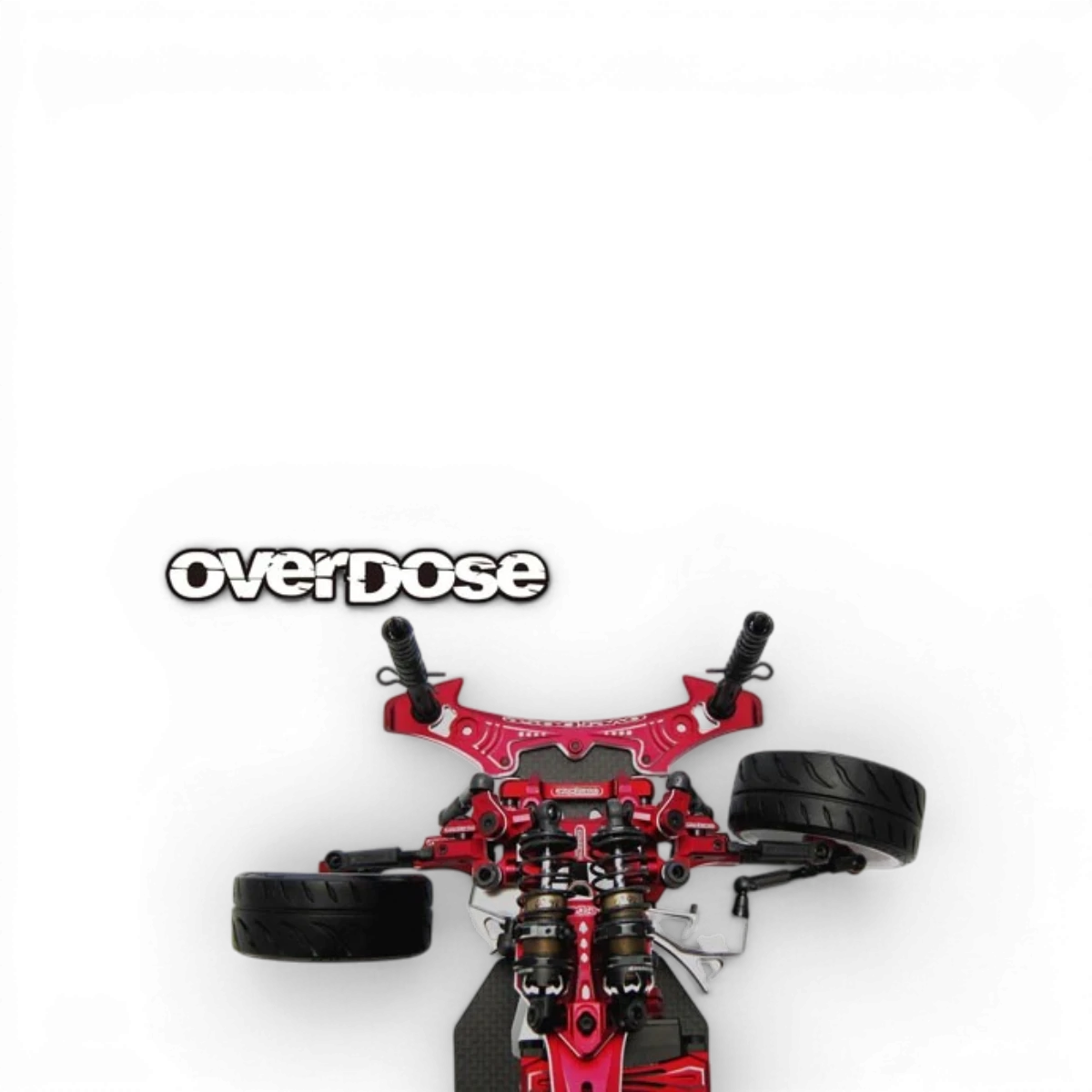 Rack de direction en aluminium Type-3 Overdose, pièce détachée pour vélo, montre la glissière et la construction légère.