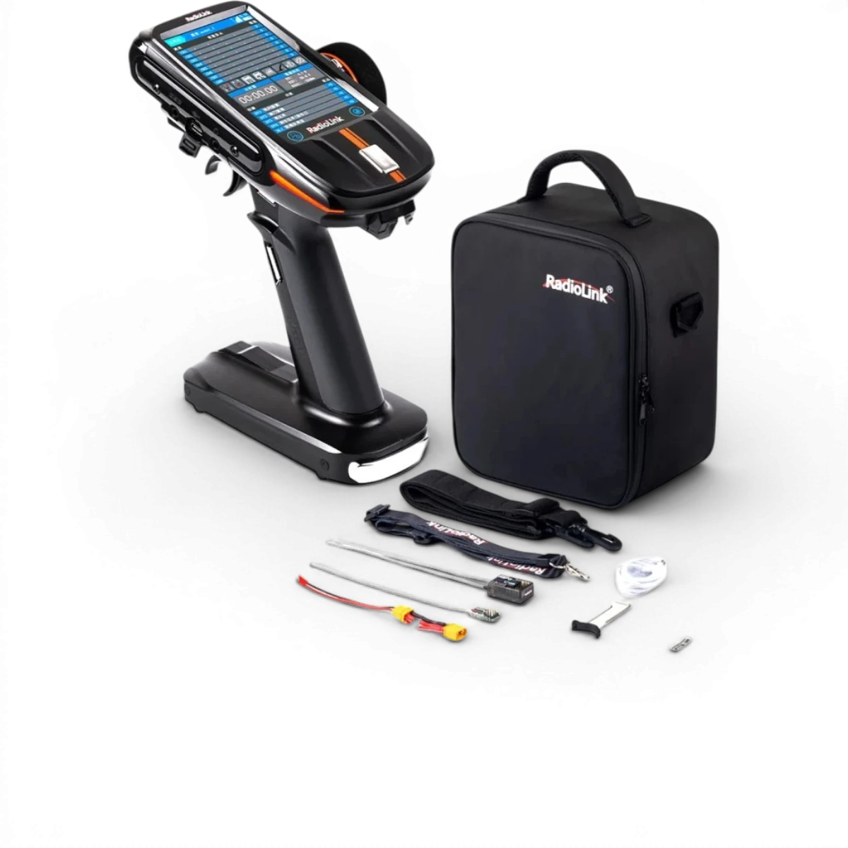 Radio 8 canaux RadioLink avec récepteurs et sac de transport, appareil électronique pour contrôle à distance.