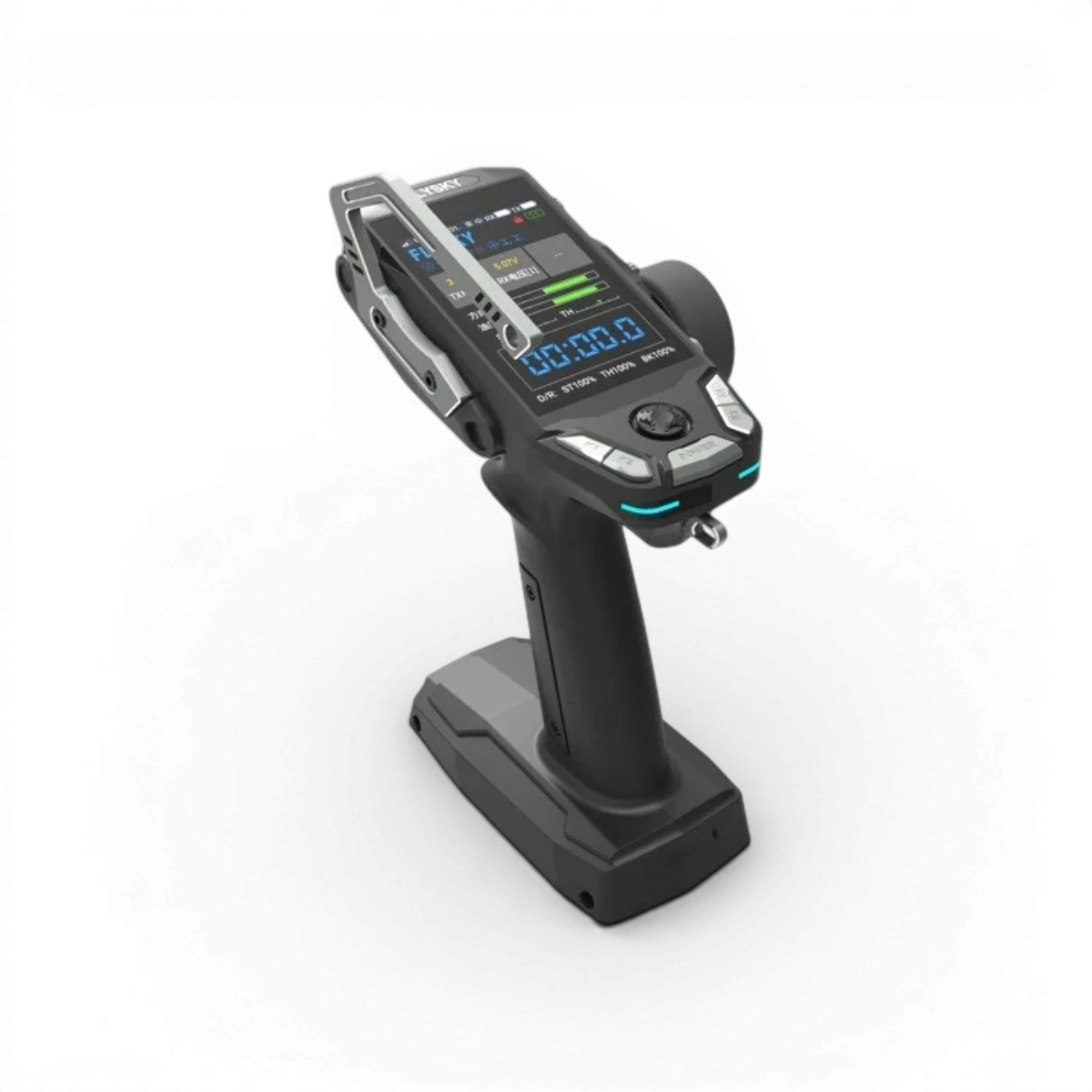 Radio électronique Flysky FS-G11P Exclusive Absima, manette de contrôle avec boutons et écran LCD visible.