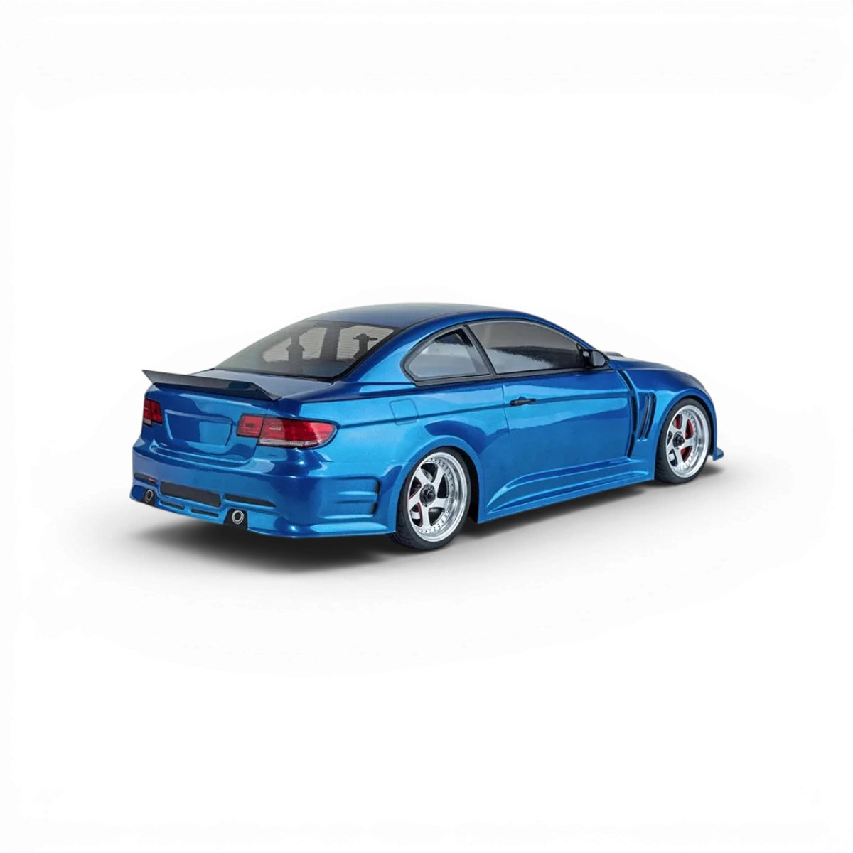 Voiture RC Drift Max Speed Technology RMX 2.5 RTR E92 Bleue, modèle radiocommandé drift brushed, vue de face.