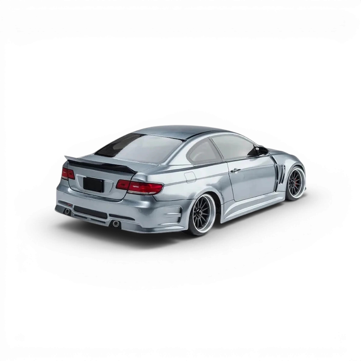 Voiture RC Drift Max Speed Technology RMX 2.5 RTR E92 grise argentée, carrosserie en plastique avec pneus pour drift.