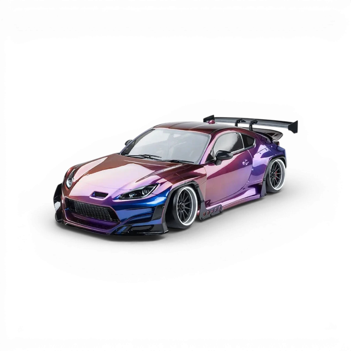 Voiture RC drift Max Speed Technology RMX 2.5 RTR Toyota GR86 RB violet iridescent, vue de côté avec détails brillants