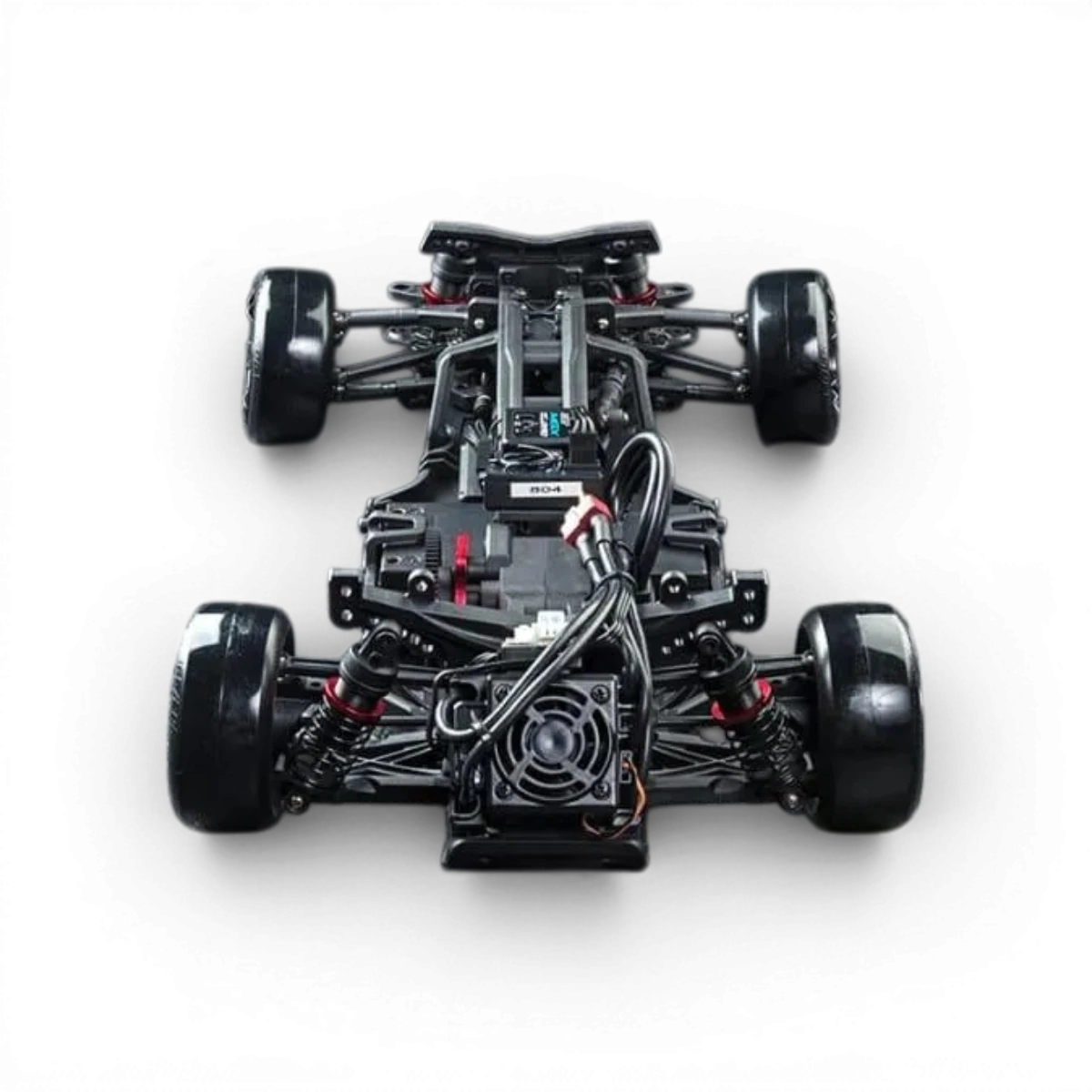 Voiture RC drift brushless Max Speed Technology RMX 2.5 RTR A90 Toyota Supra rouge, vue de côté avec détails du véhicule.