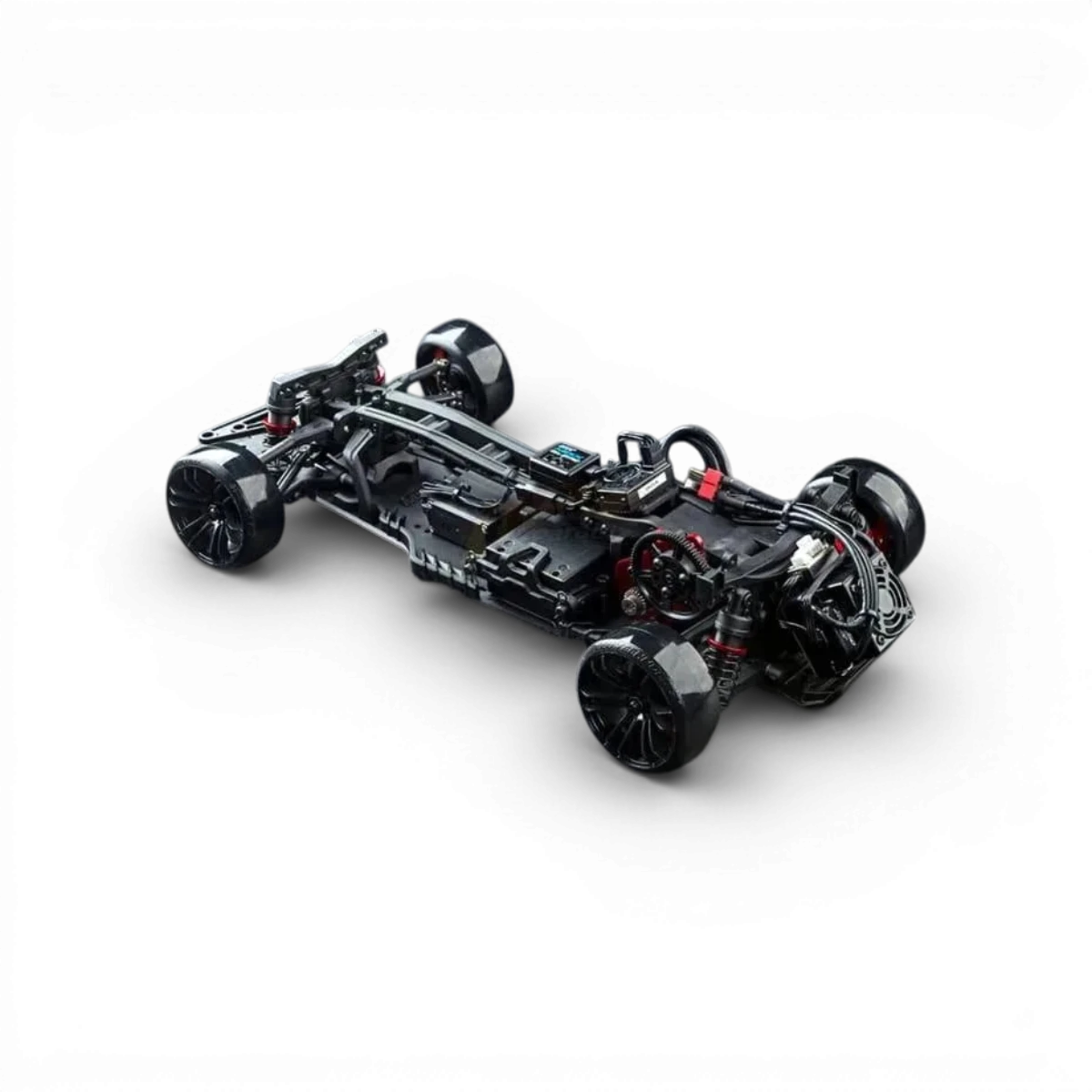 Voiture RC drift brushless Ford Mustang grise de Max Speed Technology, modèle RTR LBMT pour drift RC.