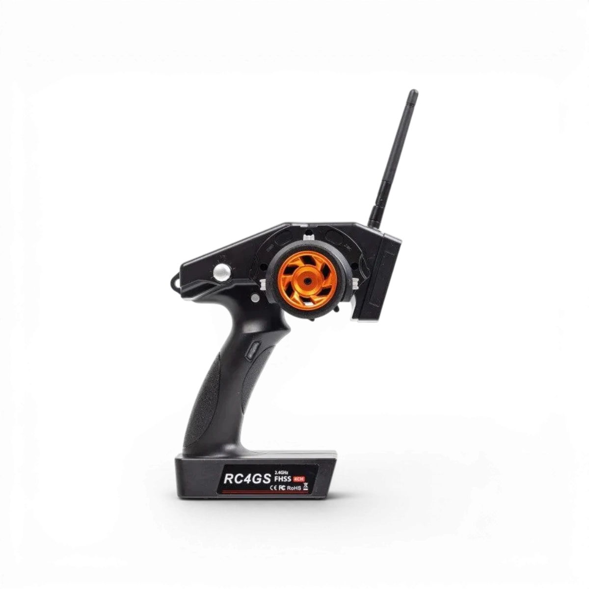 Télécommande RadioLink RC4GS V3 4 canaux avec récepteur R6FG et gyroscope intégré, électronique de radiocommande.