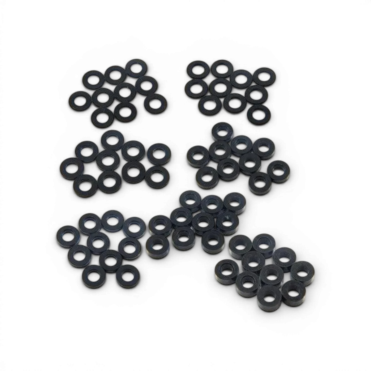 Rondelles plates en aluminium Yeah Racing M3, épaisseurs de 0,25 à 3 mm, pièces détachées pour fixation et assemblage.
