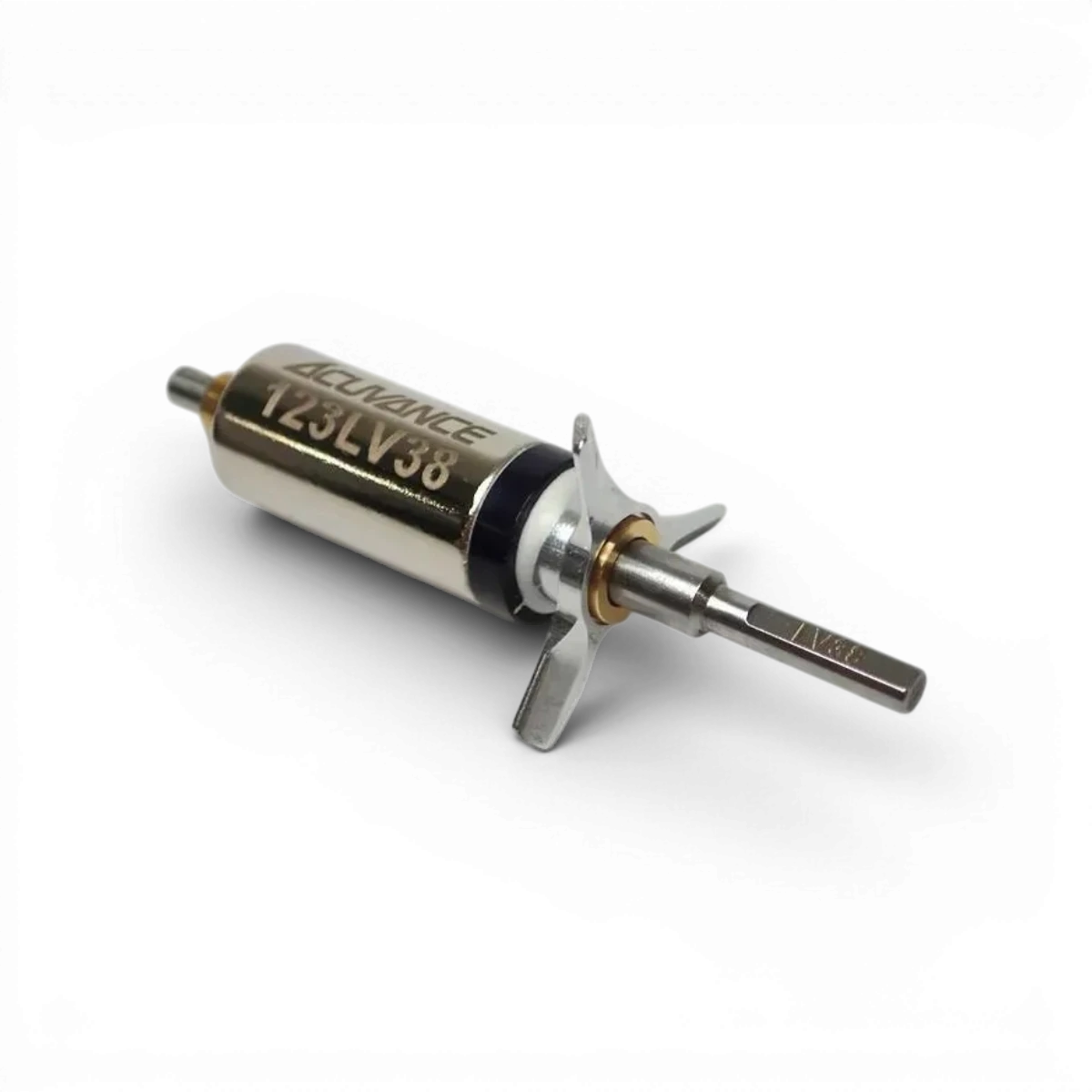 Rotor électronique LV38 pour moteur AGILE, mesure de couple et RPM, de la marque Acuvance, visible en détail dans l’image.