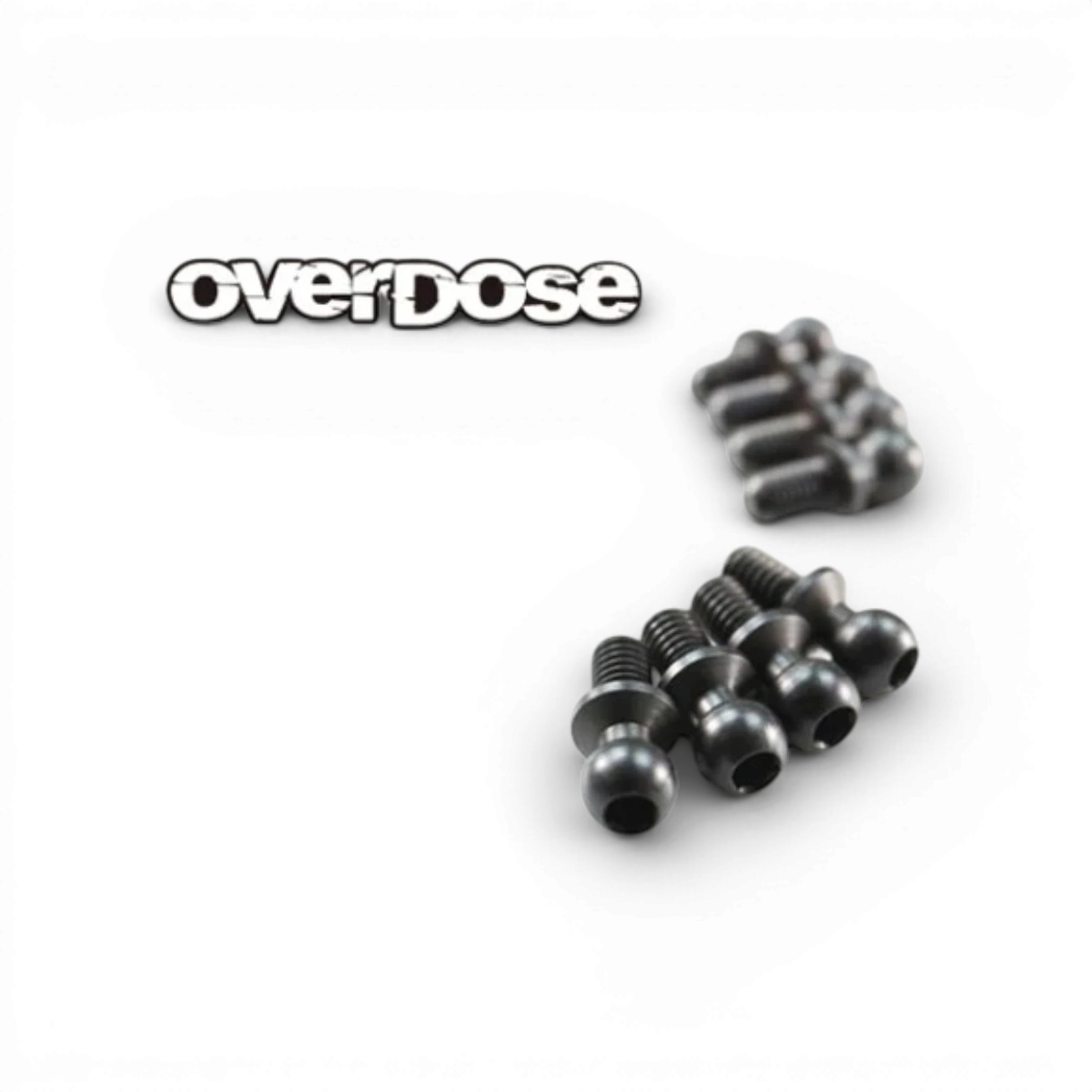 Jeu de 8 rotules 4.3 × 5 de la marque Overdose, pièces détachées pour véhicules, visible dans l'image.