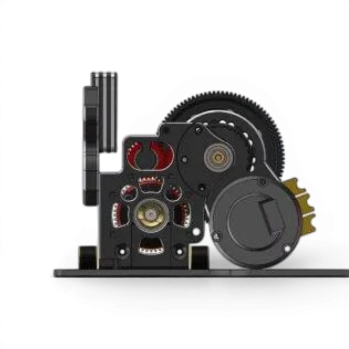 Cage différentielle rouge avec platine supérieure et tour amortisseur pour YD2, par RhinoRacing, pièce de voiture radiocommandée.