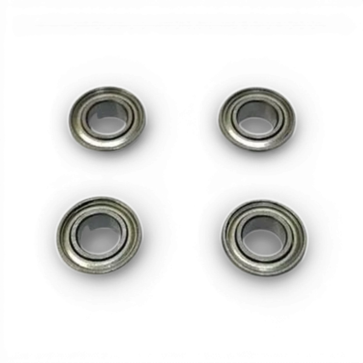 Quatre roulements 10x5x4 mm Topline, pièces détachées pour mécanismes, visibles en image.
