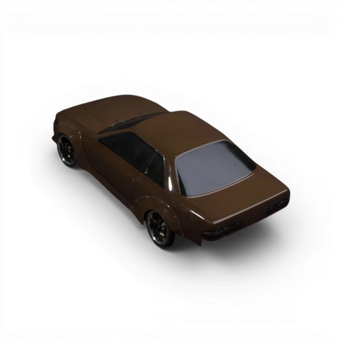 Kit de carrosserie large S13 V1 RB pour voiture RC Aplastics RC, avec ailes larges et détails de la carrosserie.