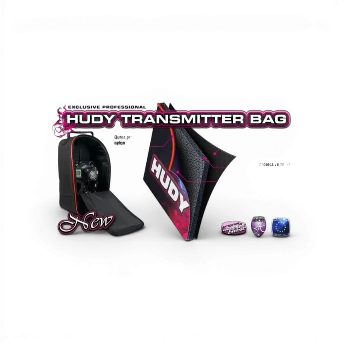 Sac de transport radio large Hudy, accessoire robuste pour ranger et protéger votre radio de manière pratique.