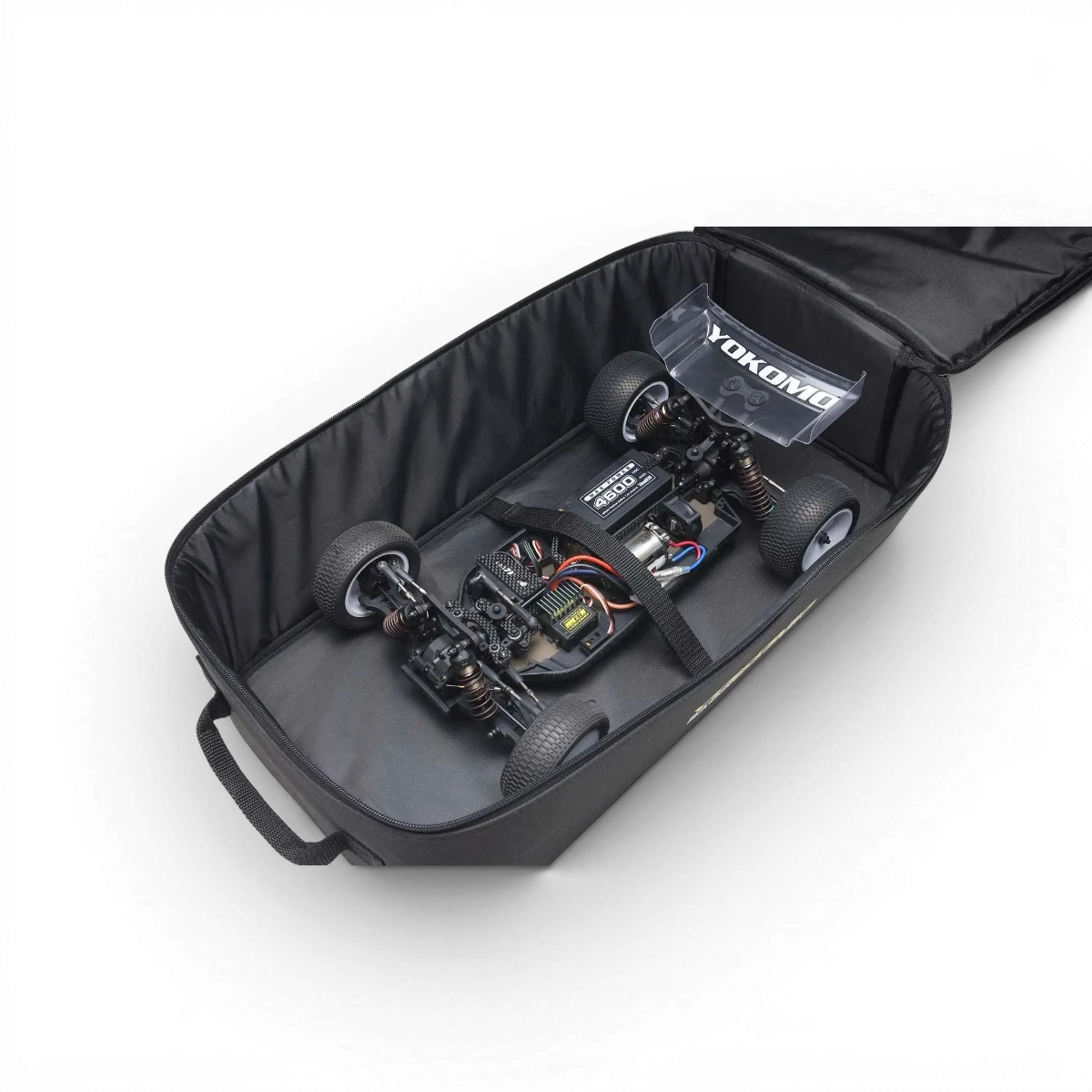 Sac de transport Team Yokomo pour accessoires, robuste et pratique, idéal pour transporter vos équipements de modélisme.
