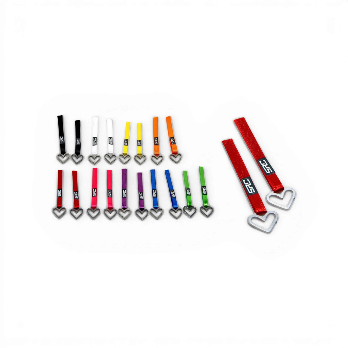 Sangle de remorquage Coeur pour RC, customization de marque Src Sideways RC, couleur rouge avec motif en cœur.