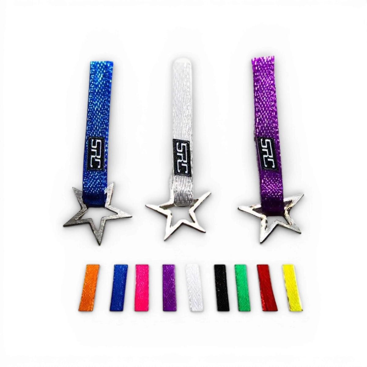 Sangle de remorquage "étoile" pour personnalisation, marque Src Sideways RC, avec motif étoilé, en tissu robuste.