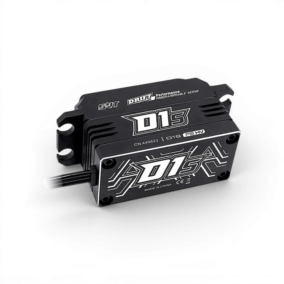 Servo digital haute performance SRT Drift D1S en aluminium, électronique pour voitures RC, avec composants robustes.