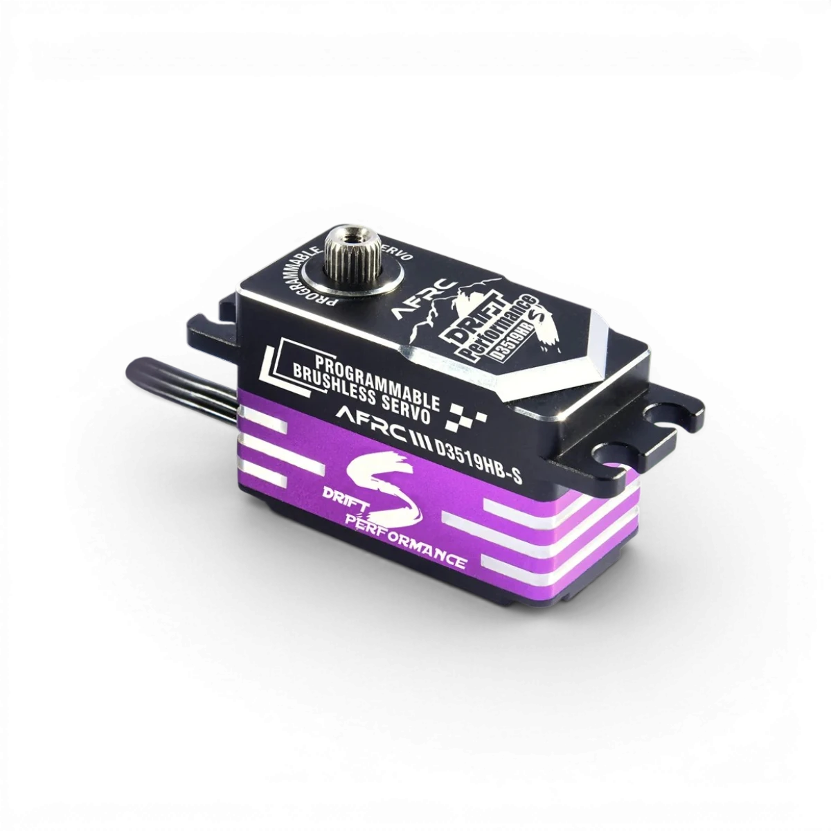 Servo HV brushless programmable AFRC D3519HB-S, composant électronique avec moteur électrique haute tension.