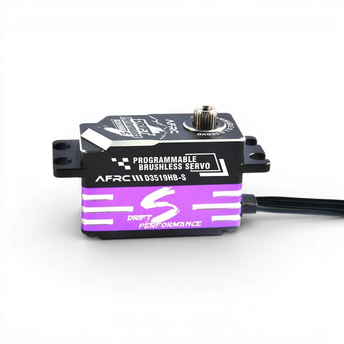 Servo HV brushless programmable AFRC D3519HB-S, électronique pour robot ou drone, avec câbles et connecteurs visibles.