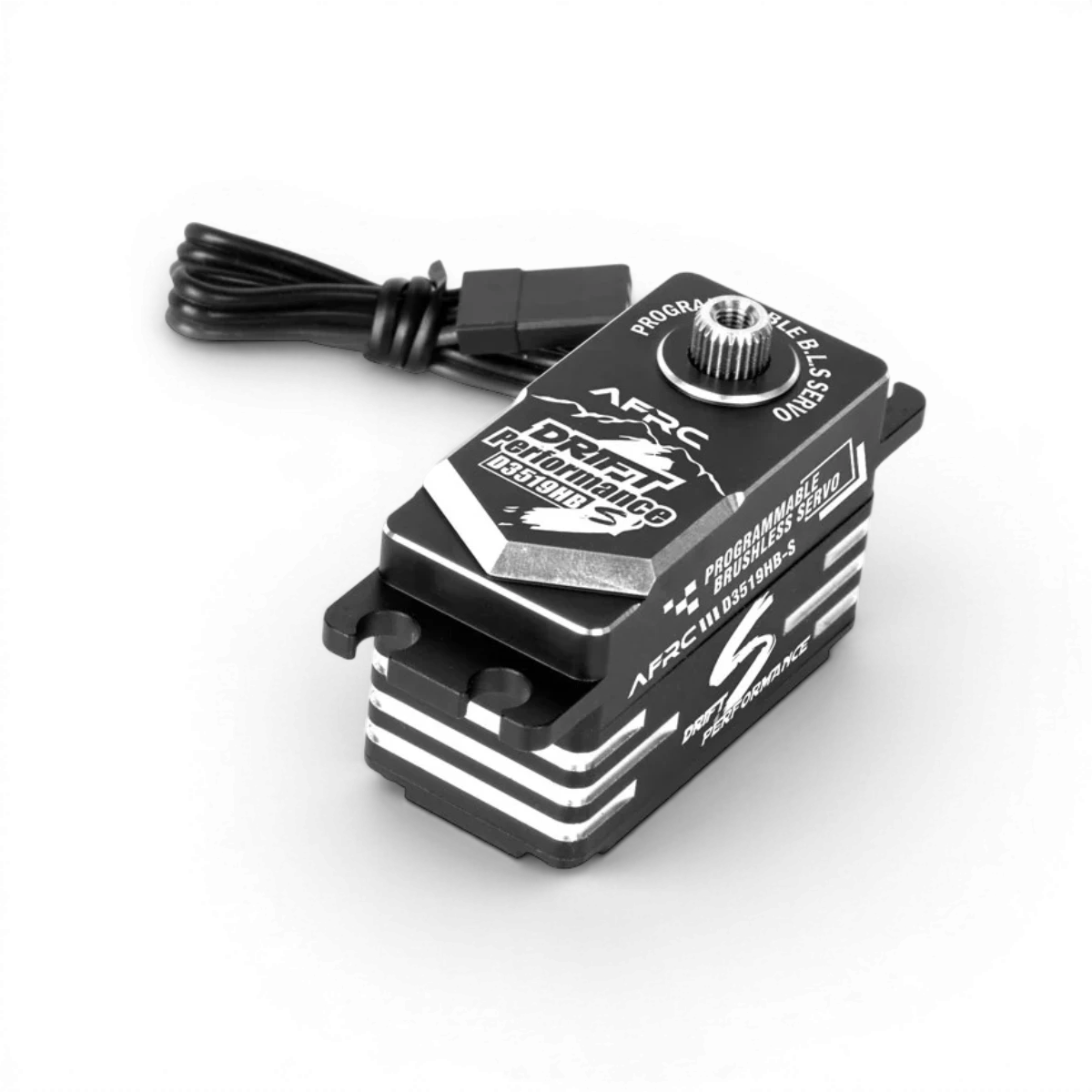 Servo HV brushless programmable AFRC D3519HB-S, composant électronique haute tension avec moteur sans balais, pour applications avancées.
