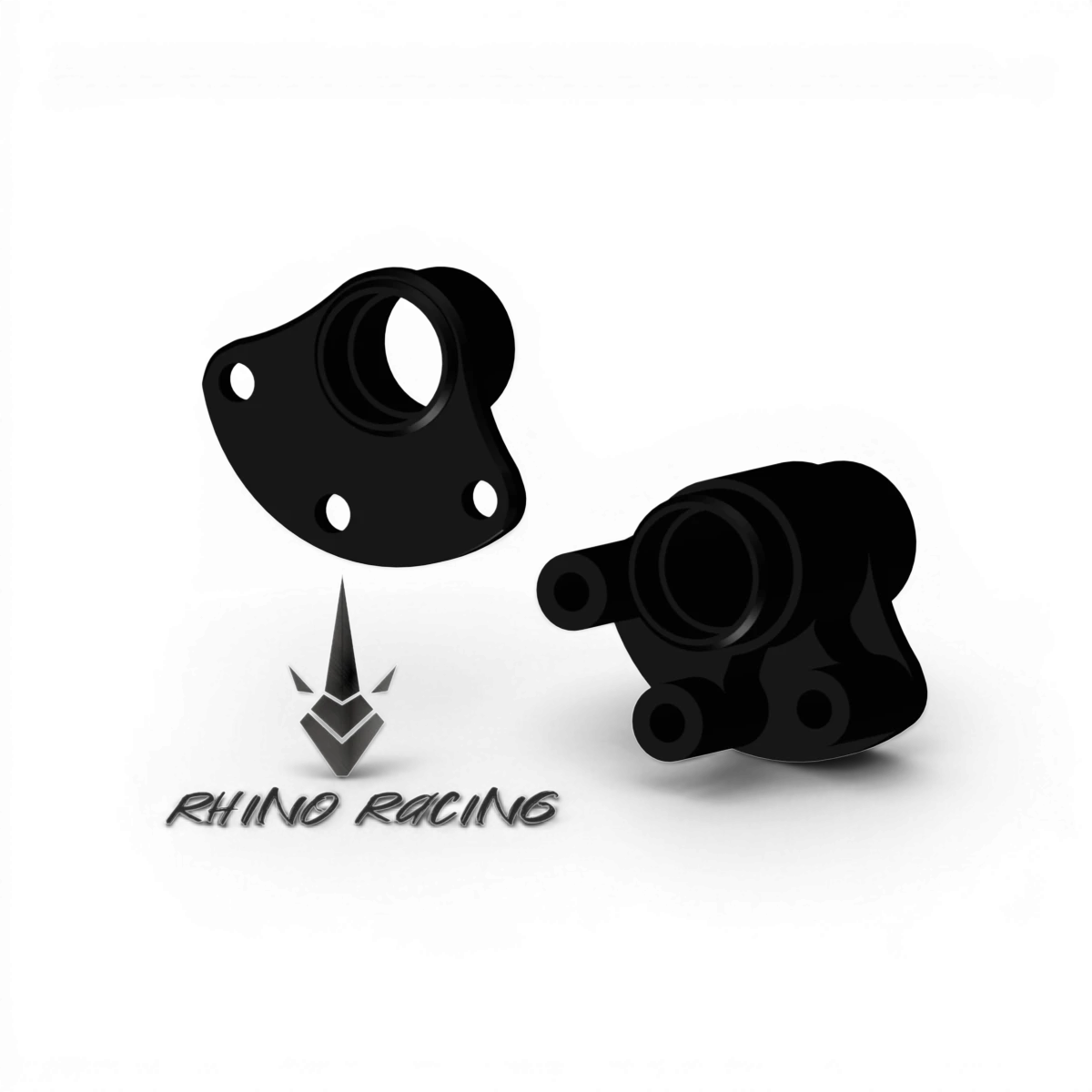 Siège à broche RhinoRacing, design ergonomique en rouge, pour vélo ou moto, avec détails de la fixation et du rembourrage.