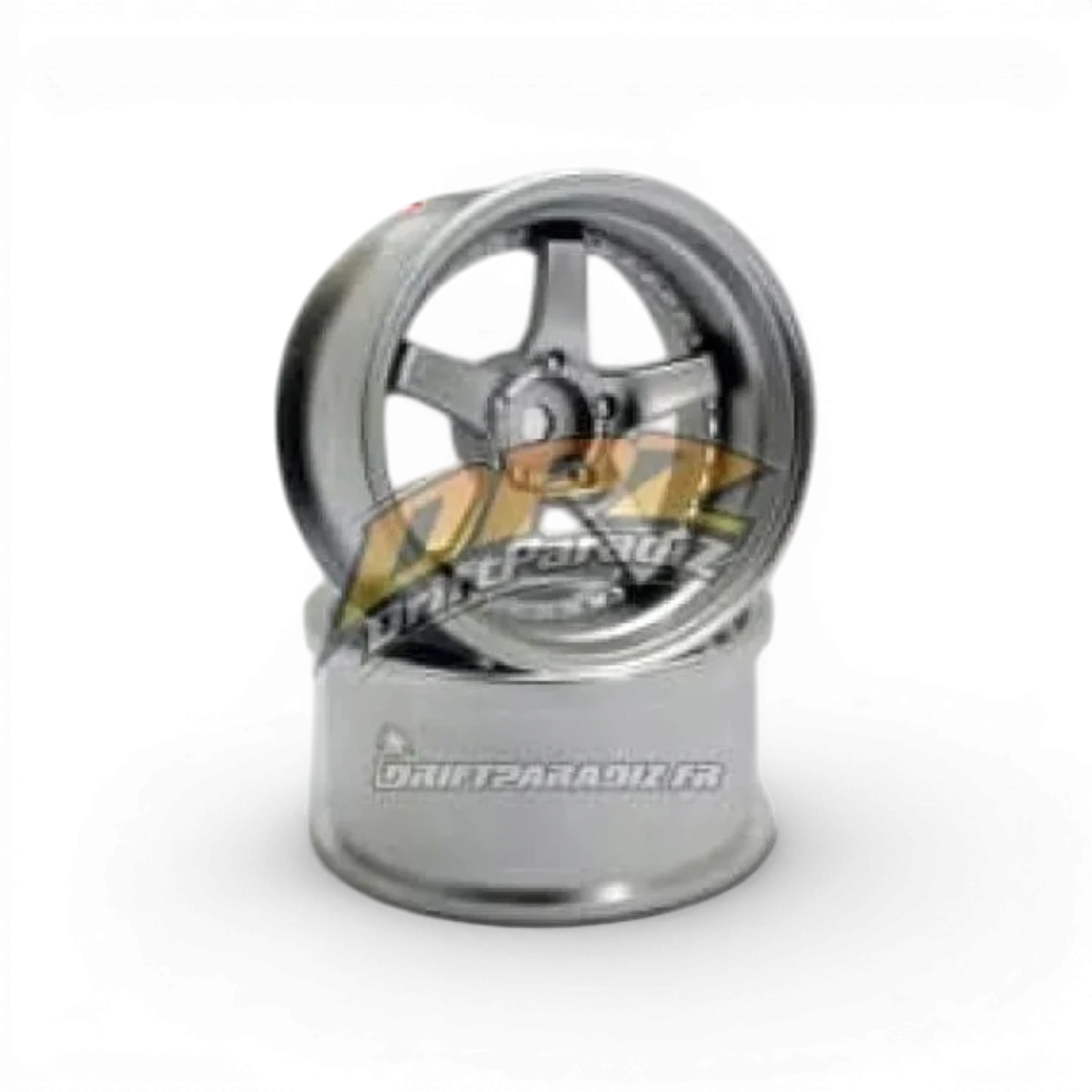 Roues SSR Professor SP4 OFFSET 8 en argent mat pour voitures RC, fabriquées par Rc Art, visibles sur l'image.