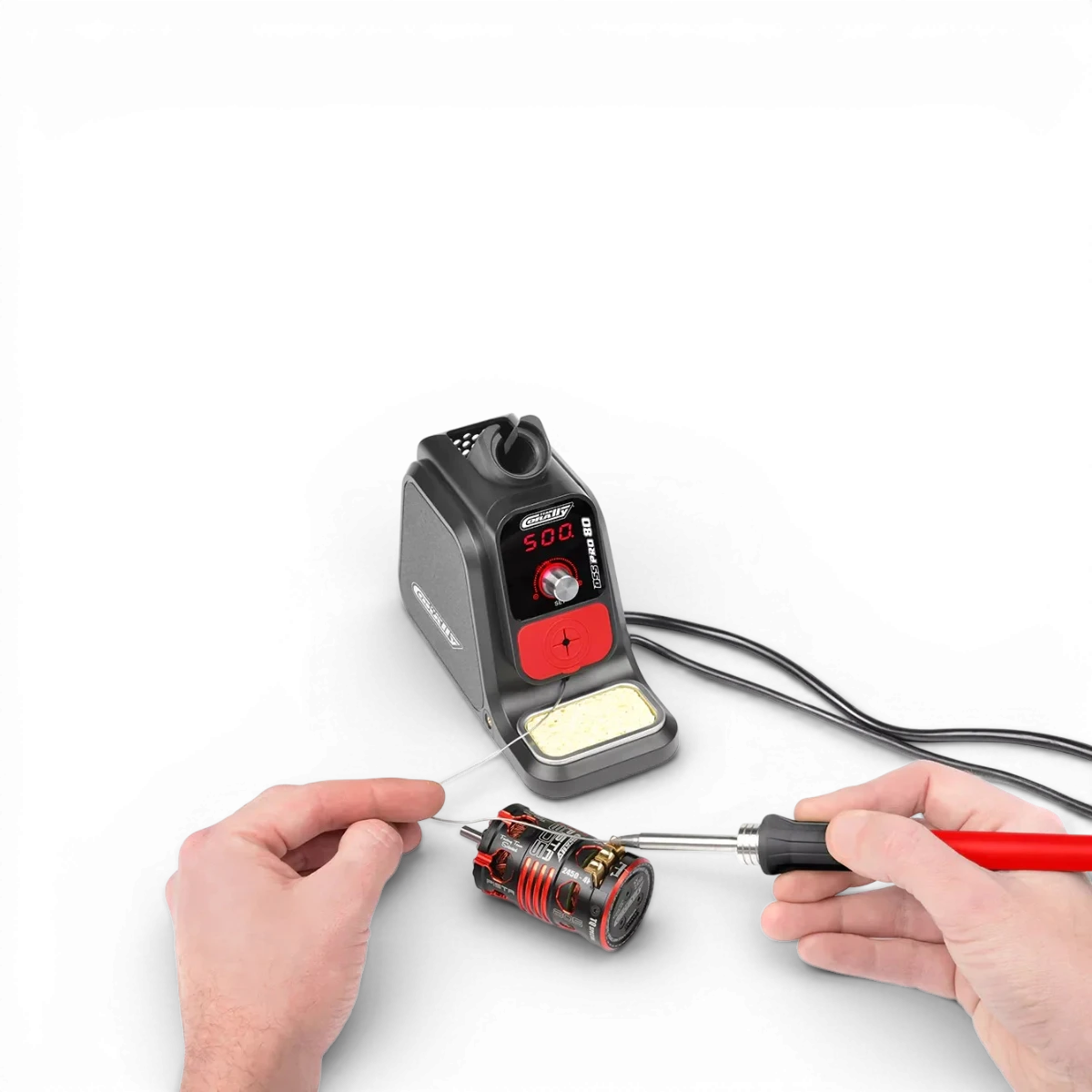 Station de soudage digitale Corally DSS PRO 80W avec écran et contrôles précis, idéale pour travaux de soudure professionnels.