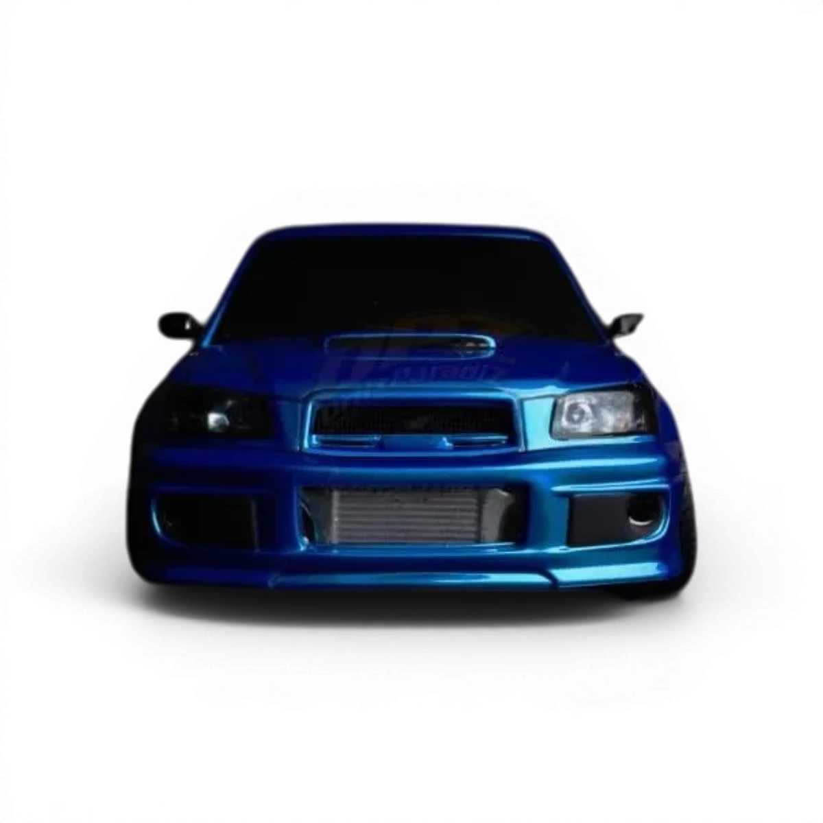 Carrosserie Subaru Forester SG5 Cross Sport en plastique pour RC, fabriquée par Aplastics RC, vue de face avec détails de la voiture.