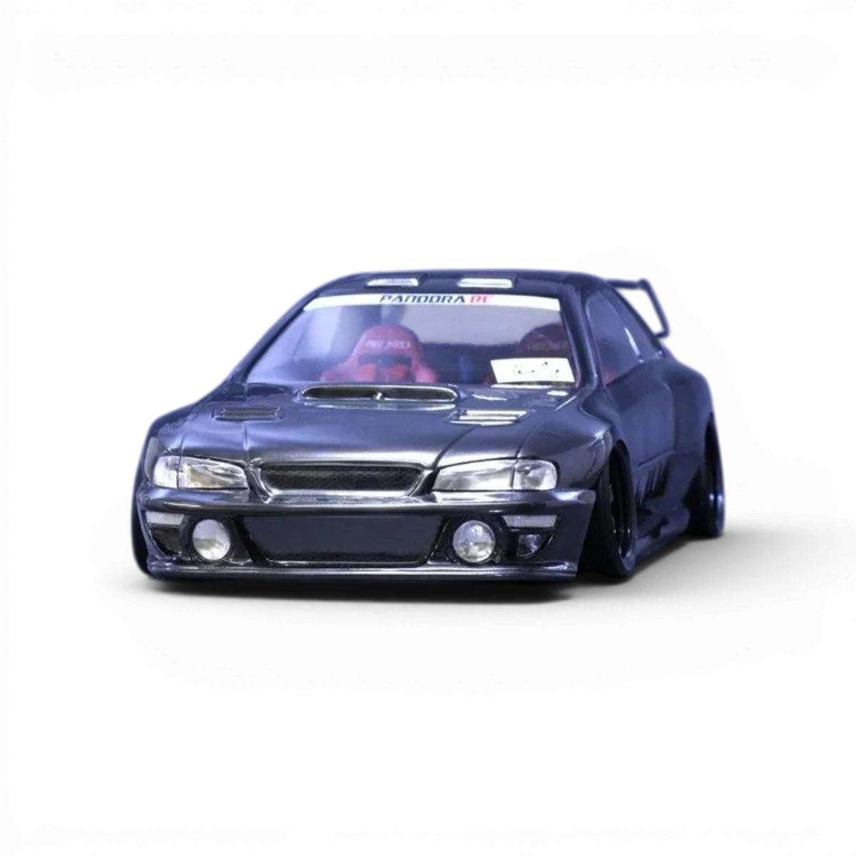 Carrosserie Subaru Impreza 22B-STI Pandora RC, modèle réduit de voiture de course, détail précis et finition réaliste.